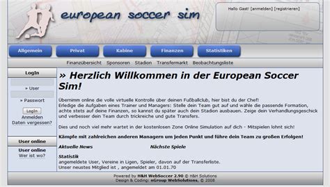 open websoccer|Based on Ingo Hofmann´s OpenWebSoccer.